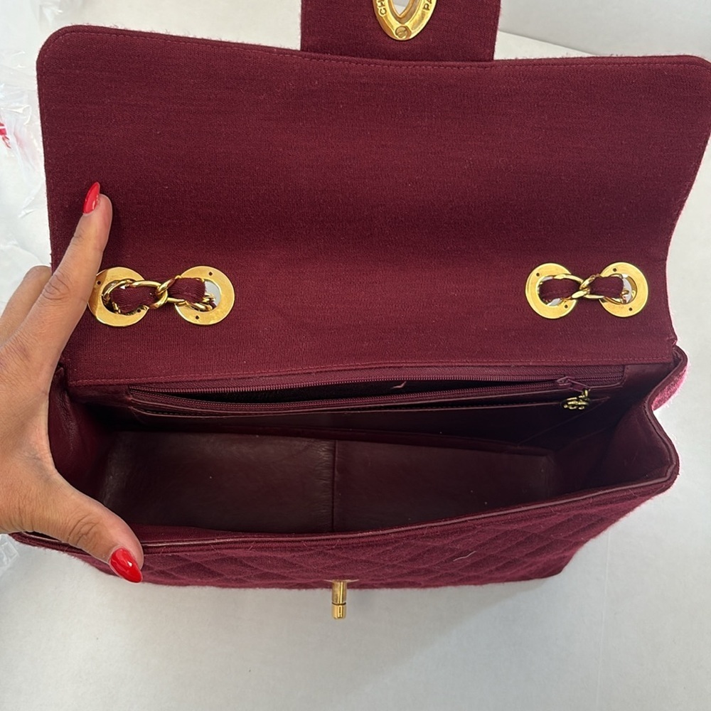 CHANEL Red Canvas Jumbo Bag - Picture 9 of 13
